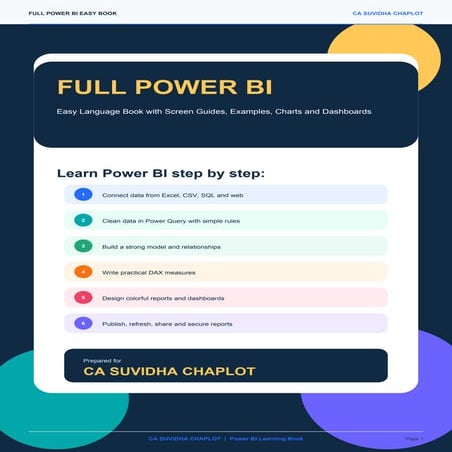 Full Power BI Beginner Guide PDF | Easy Power BI Tutorial with Examples ...