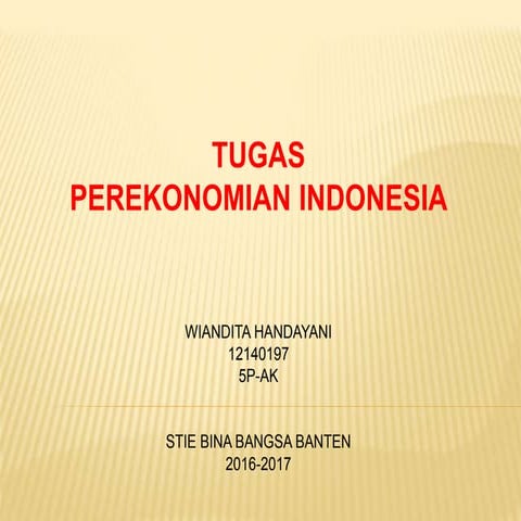 MATERI PEREKONOMIAN INDONESIA