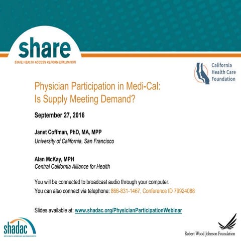 Physician Participation in Medi-Cal: Is Supply Meeting Demand? 