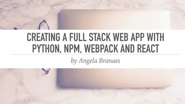 Creating a full stack web app with python, npm, webpack and react