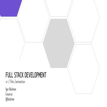 Full Stack Development (VR, Film, Animation) | PDF