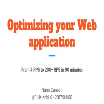 Fullstack LX - Improving your application performance