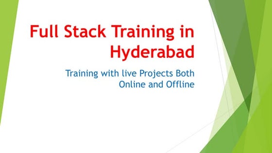 Python Full Stack Course in Hyderabad | PPT