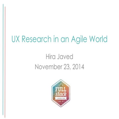 UX Research in an Agile World