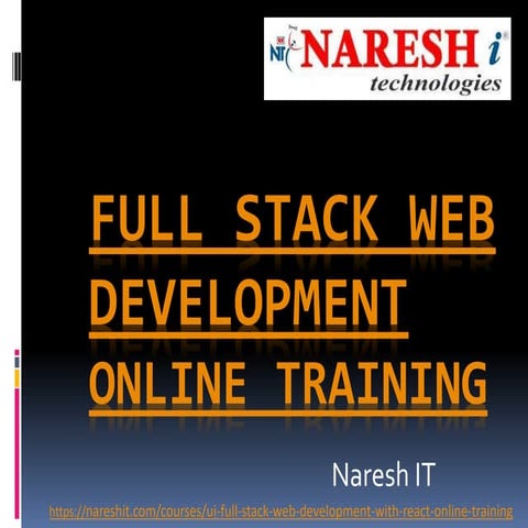 Best No 1 Full Stack Web Development Online Training.