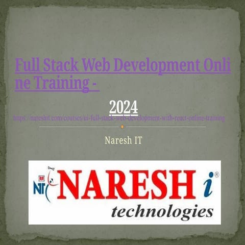 Top Full Stack Web Development Online Training - 2024.