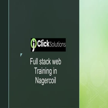 Full stack software training in nagercoil | PPTX