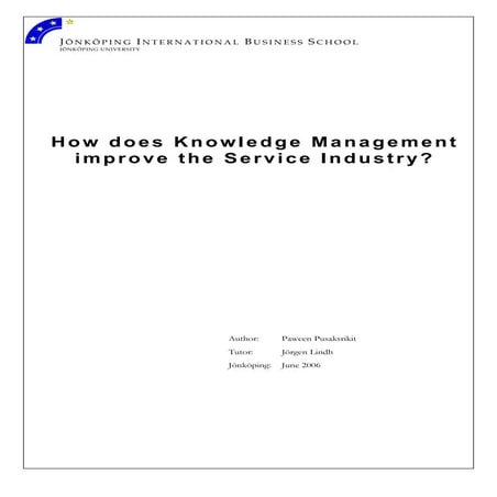 How does Knowledge Management Improve Service Industry