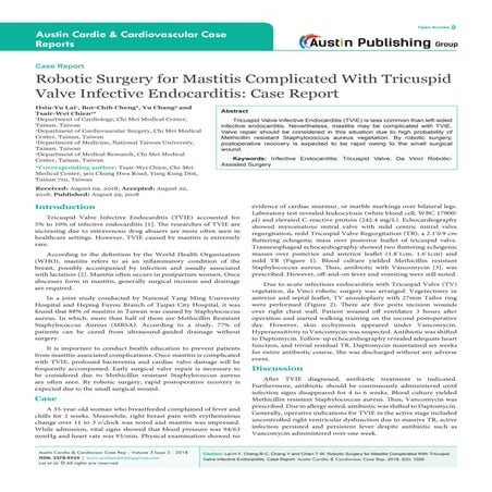 Austin Cardio & Cardiovascular Case Reports