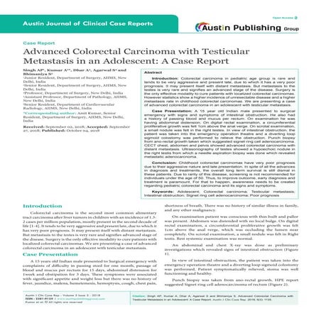 Austin Journal of Clinical Case Reports