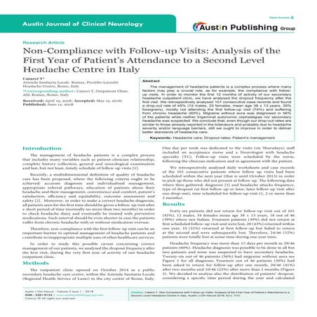 Austin Journal of Clinical Neurology