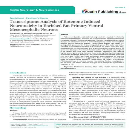 Austin Neurology & Neurosciences