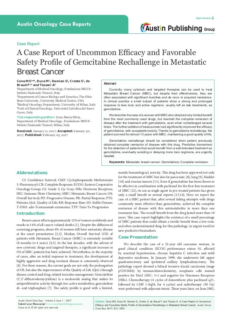 Austin Oncology Case Reports