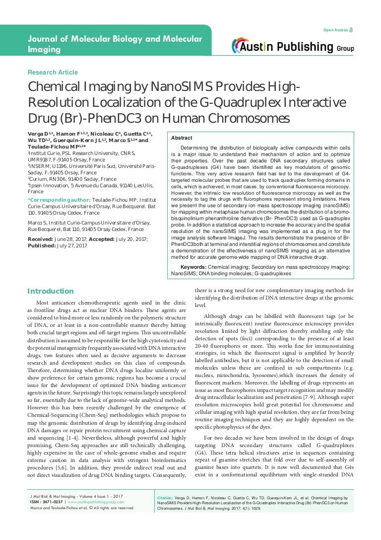 Journal of Molecular Biology and Molecular Imaging