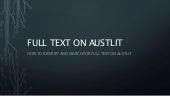 Finding Full Text on AustLit