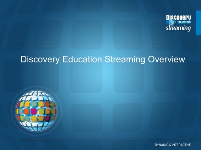 Discovery Streaming Traning PPT