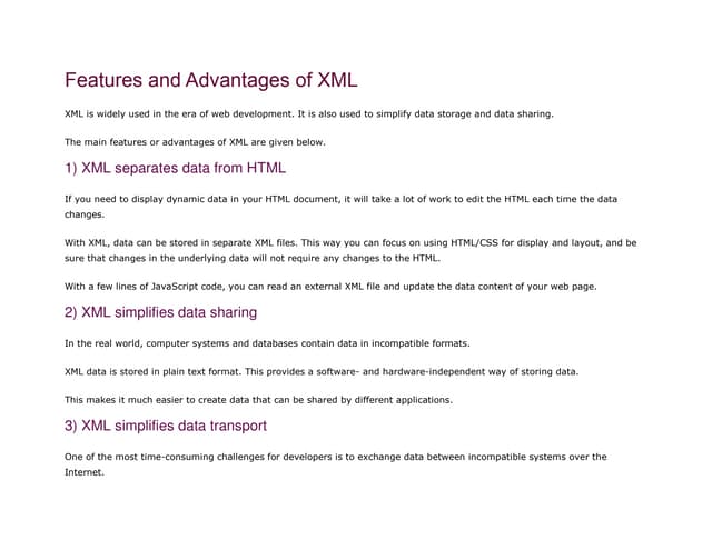 Full xml