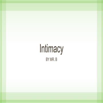 Fully alive 8 Intimacy