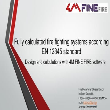 Fully calculated firefighting systems with EN 12845 standard