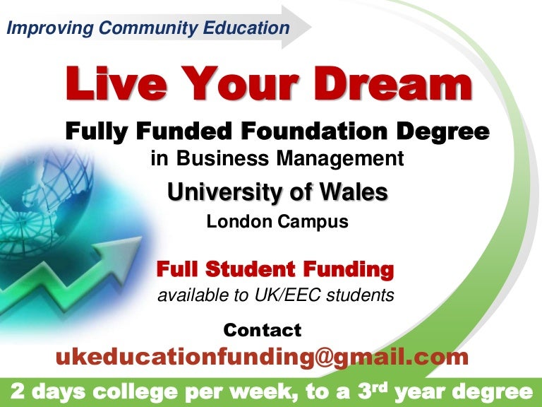 FULLY FUNDED FOUNDATION DEGREE COURSE IN LONDON
