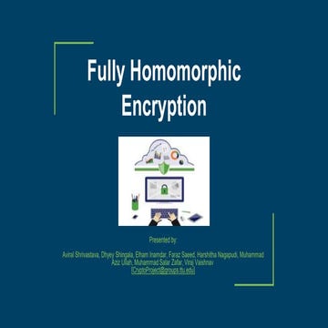 Fully Homomorphic Encryption (1).pptx | Web Development | Internet