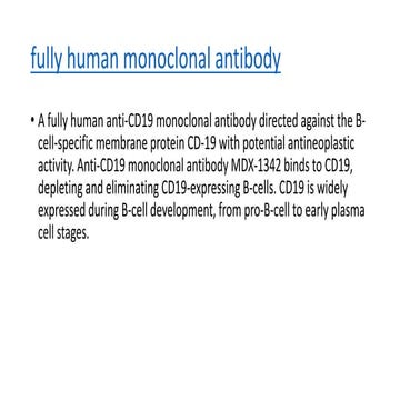 Fully human monoclonal antibody | PDF