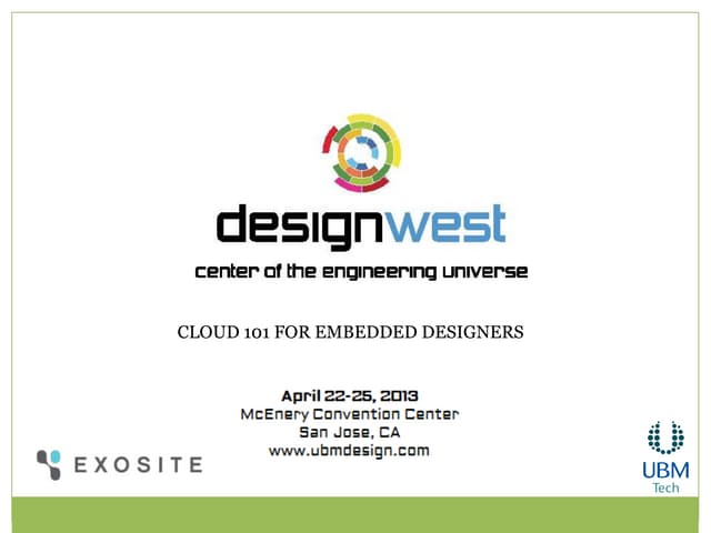 Cloud 101 for Embedded Designers