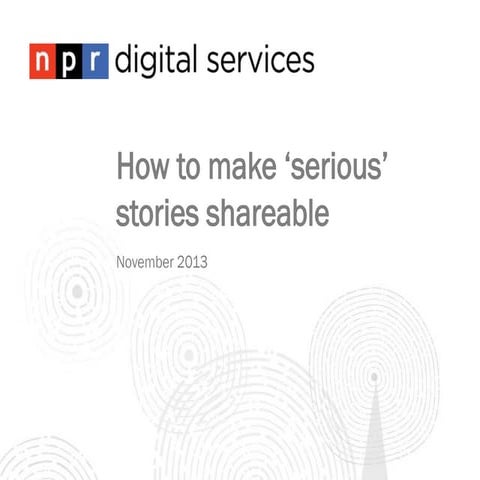 How to make serious stories shareable on social media