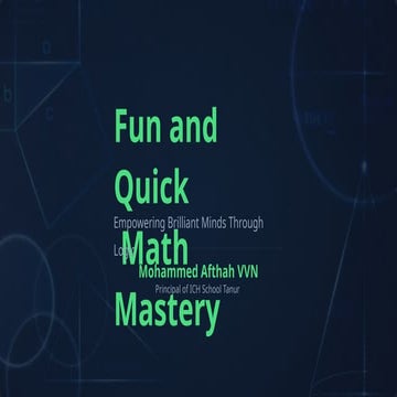 Fun and Quick Math Mastery: Empowering Brilliant Minds Through Logic ...