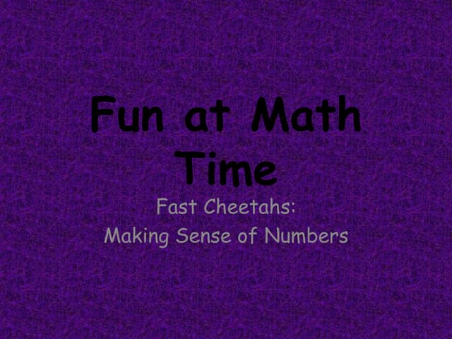 Fun at Math Time