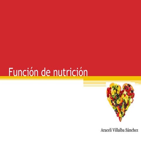 Función de nutrición