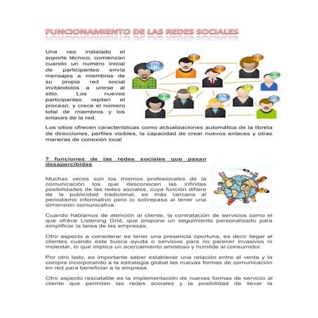 Funcionamiento de las redes sociales
