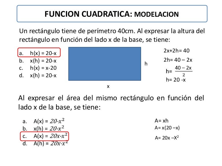 Funcion cuadratica (modelacion)