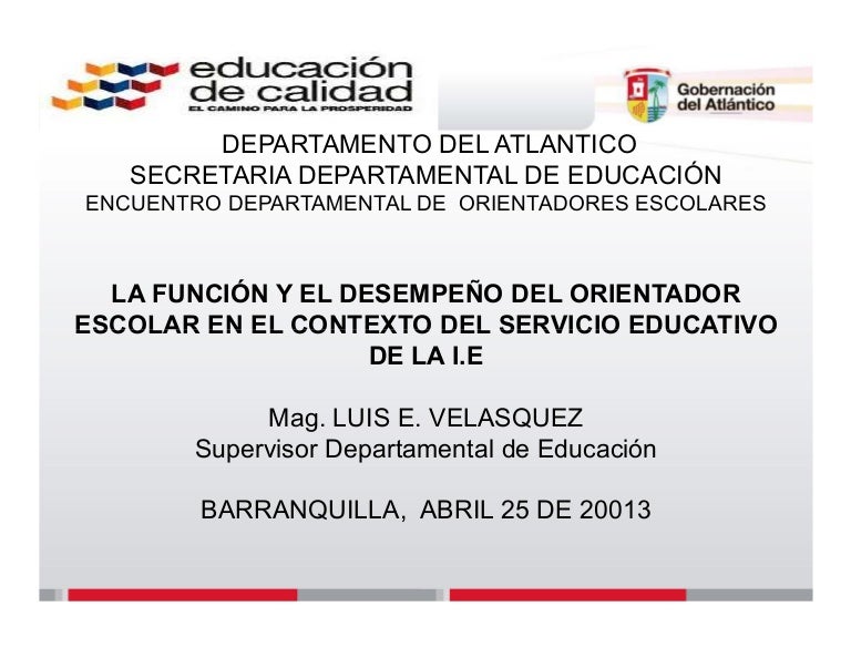 Funcion del orientador escolar