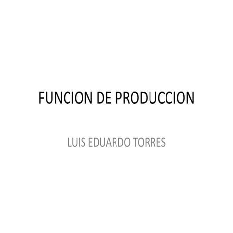Funcion de produccion