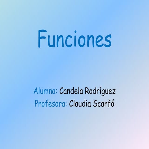 Funciones Candela Rodríguez