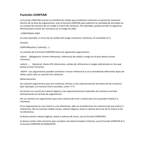 Funciones contar en excel 2013 | PPTX