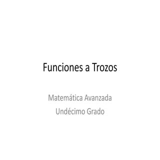 Funciones A Trozos