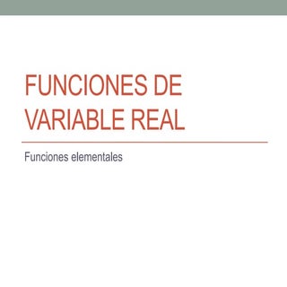 Funciones elementales