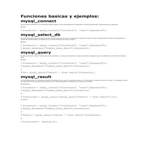Funciones basicas y ejemplos