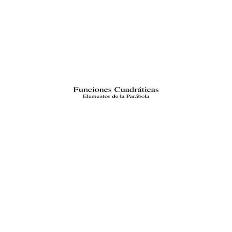 Funciones cuadráticas