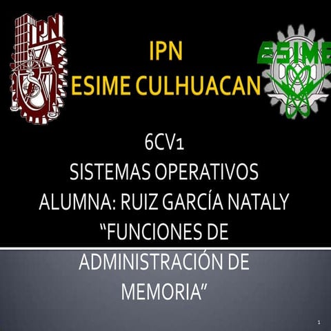 Funciones de administracion de memoria