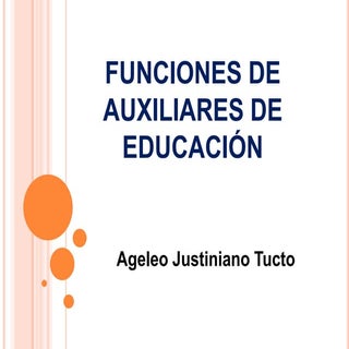 Funciones de auxiliares de educación