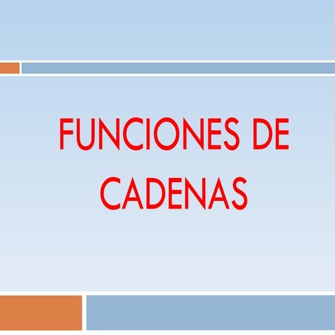 Funciones de cadenas