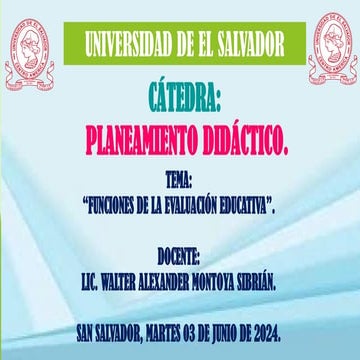 FUNCIONES DE LA EVALUACIÓN EDUCATIVA. PPT..pptx