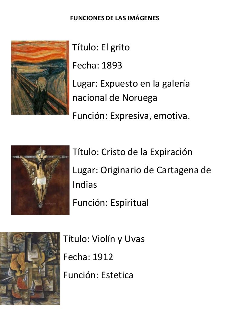 Funciones de las imagenes