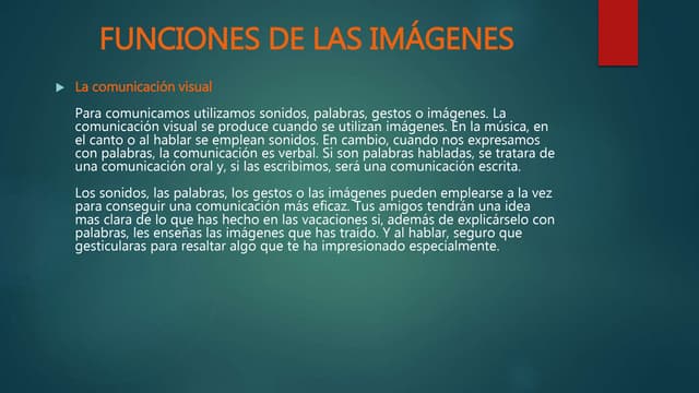 Funciones de las imágenes