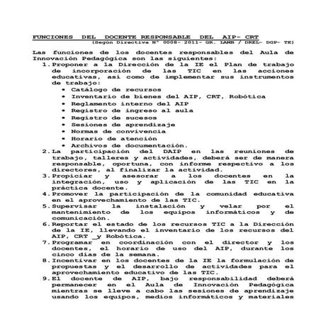 Funciones del daip | DOCX