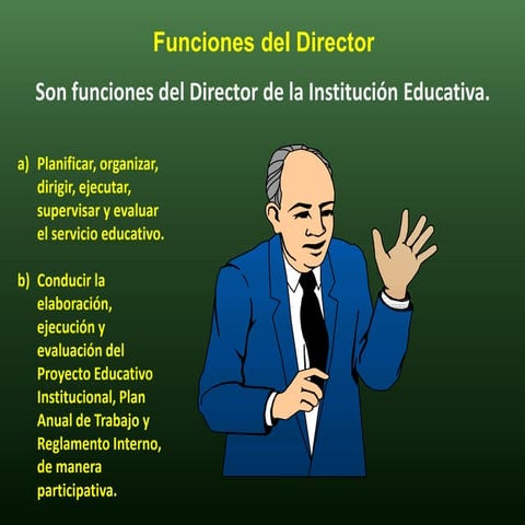 Funciones del director
