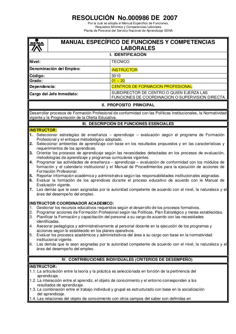 Manual De Funciones Secretaría